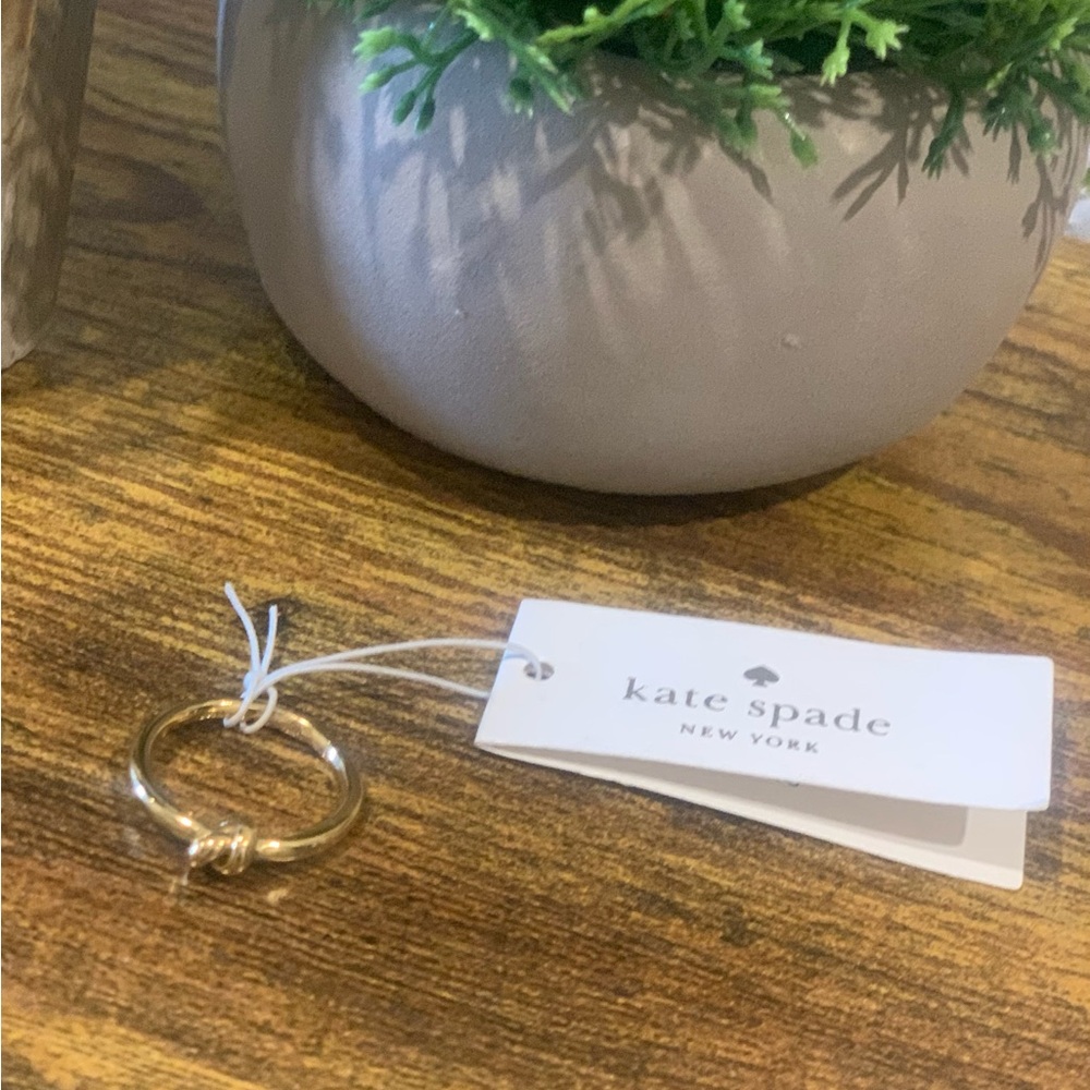 Kate Spade gold sailors knot ring